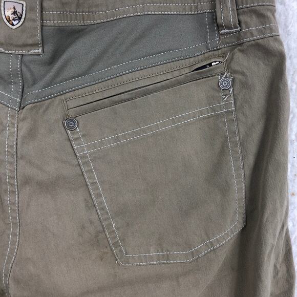 Kuhl Pants Womens Size 6 Regular Khaki Green Stretch Low Rise Straight Leg - Picture 7 of 11